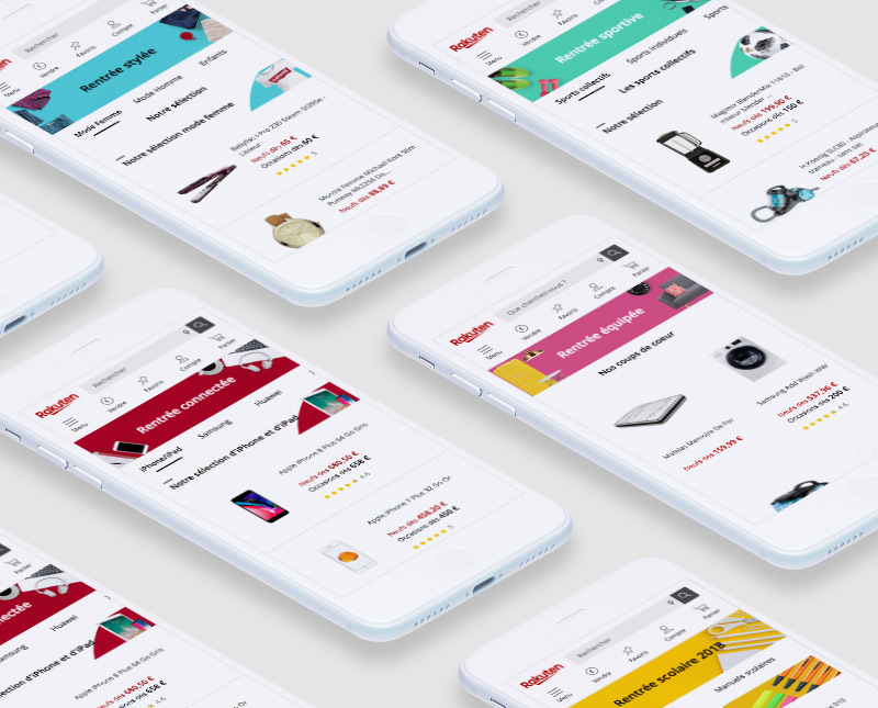 Pages mobile rentrée 2018 Rakuten
